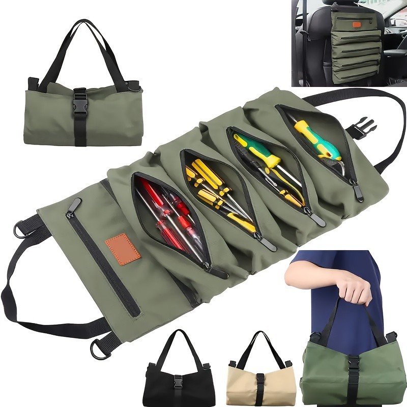 Multi-Function Tool Roll Bag – Portable Organizer for Tool Storage & Organizatio