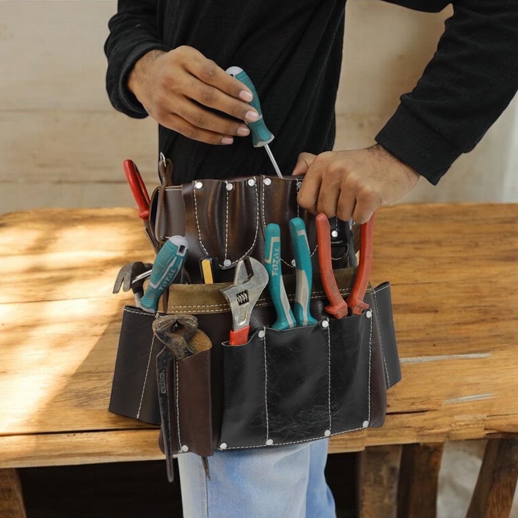 Halloween Leather Electrician Tool Belt – Durable Work Gear Pouch
