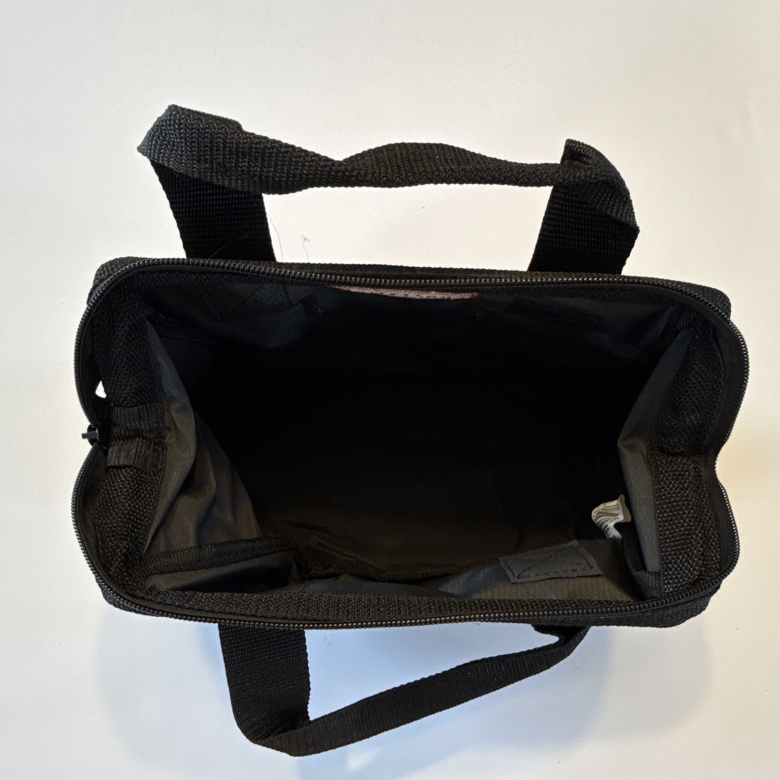 Craftsman Black Red Fabric Tool Bag 12in With Handles Zippered Closure