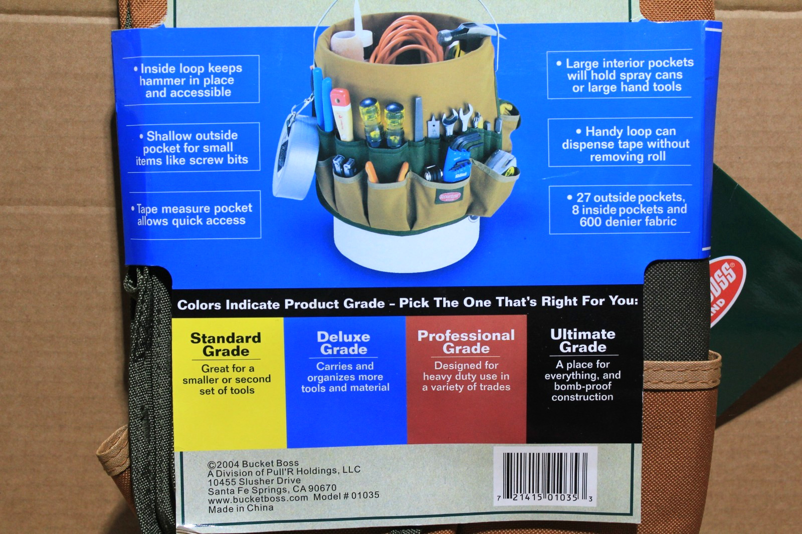Bucket Boss 35 Original Bucket Tool Organizer 35 Pockets – Fits 5 Gal Bucket