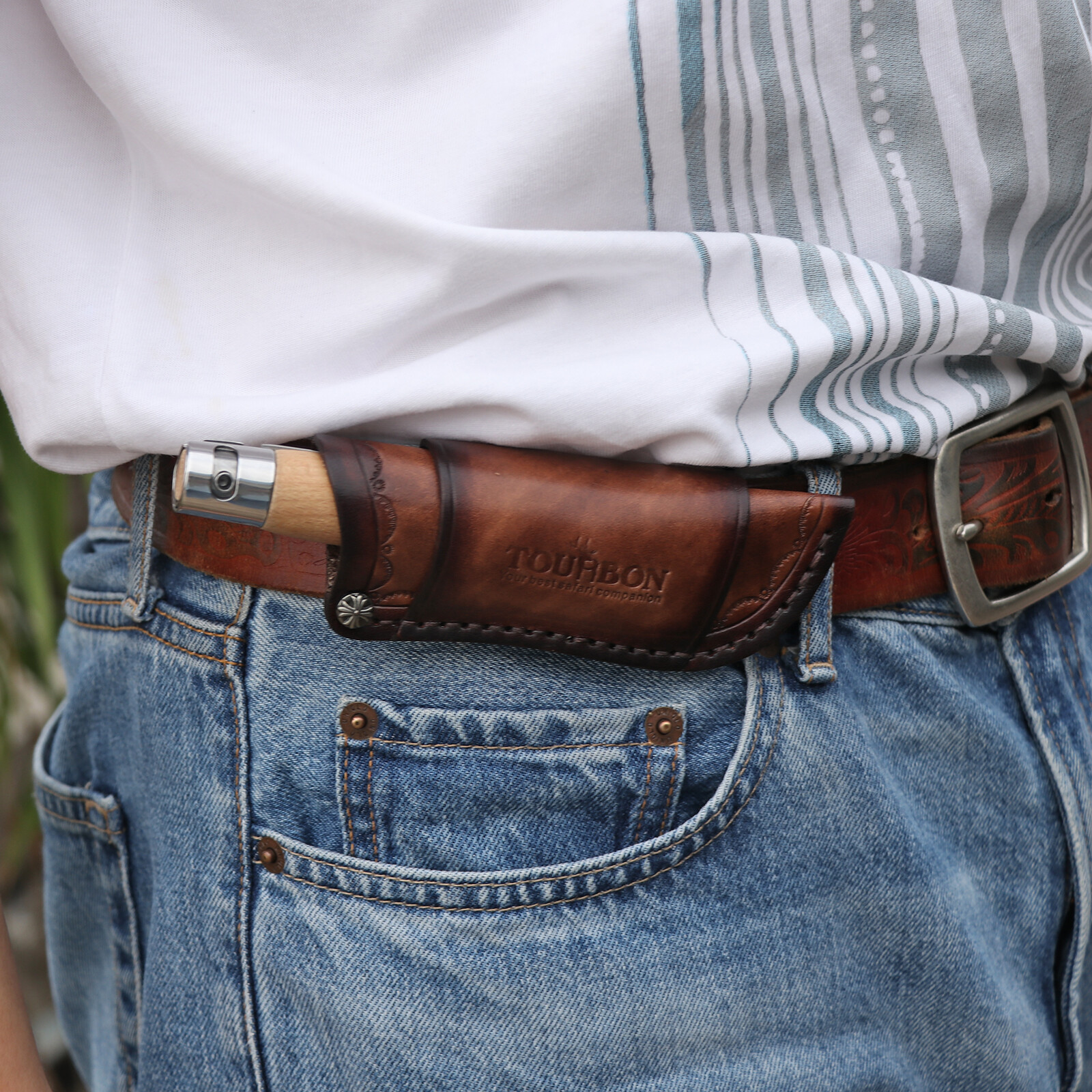 TOURBON 4″ Knife Blade Sheath Belt Holster Mini Pocket Folding Knife Protector