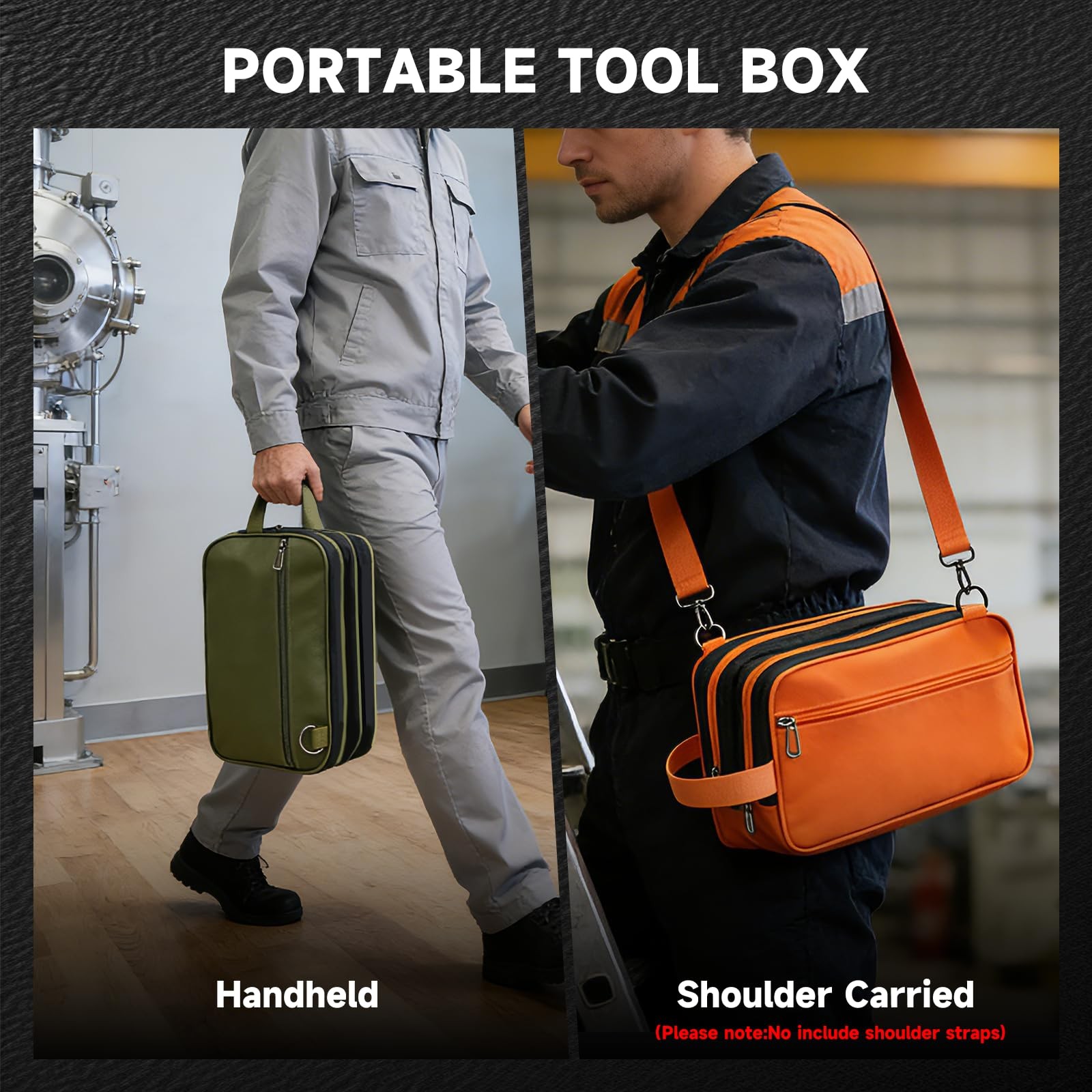 Organizer Tool Pouch Small Tool Bag with Zipper Waterproof Utility Multi Comp…